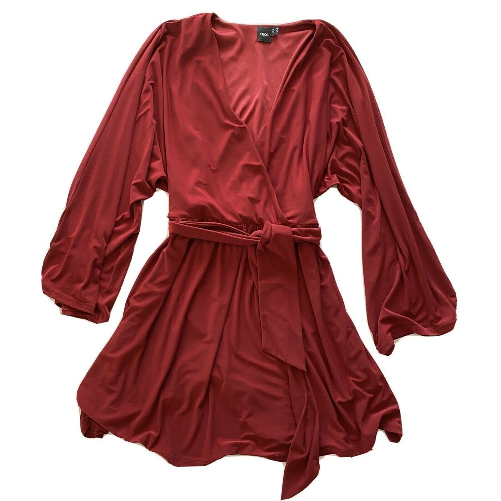 ASOS Red Flowy Dress Size 8